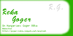 reka goger business card