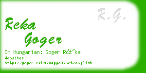 reka goger business card